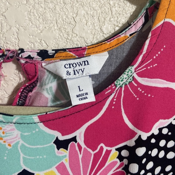 Crown & Ivy Pink and Blue Floral Dress - Picture 6 of 7